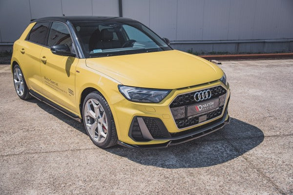 Maxton Front Splitter V.3 Audi A1 S-Line Gb - Gloss Black