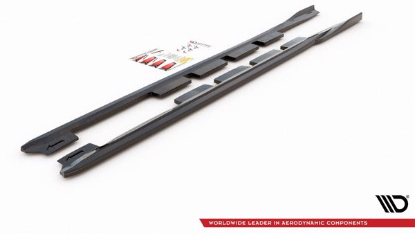 Maxton Side Skirts Diffusers Ford Mondeo Mk5 Facelift/Preface - Gloss Black