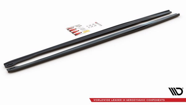 Maxton Side Skirts Diffusers V.2 Audi RS6 C7 - Gloss Black
