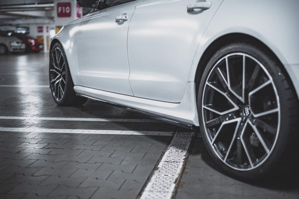 Maxton Side Skirts Diffusers V.2 Audi RS6 C7 - Gloss Black