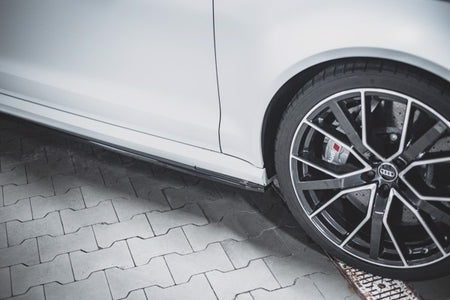 Maxton Side Skirts Diffusers V.2 Audi RS6 C7 - Gloss Black