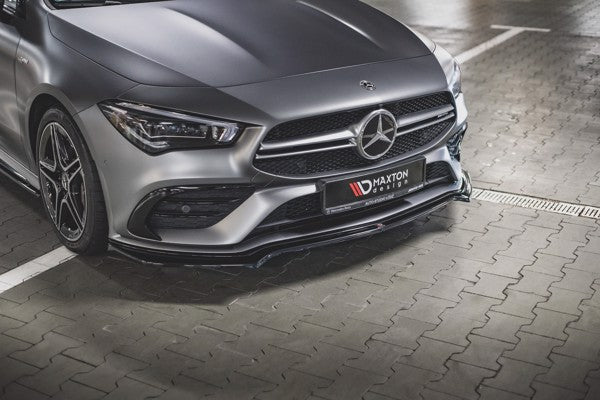 Maxton Front Splitter V.1 Mercedes-Amg Cla 35 Aero C118 - Gloss Black