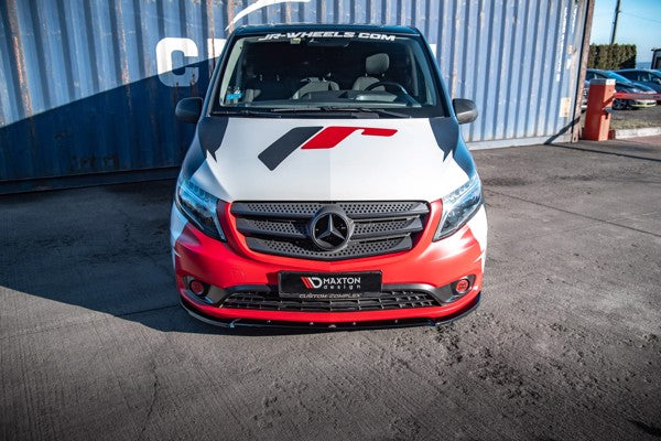 Maxton Front Splitter V.2 Mercedes-Benz VIto W447 Facelift - Gloss Black