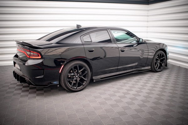 Maxton Side Skirts Diffusers Dodge Charger Srt Mk7 Facelift - Gloss Black