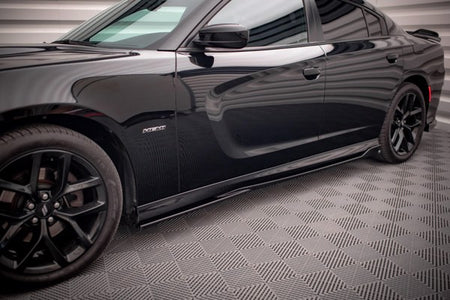 Maxton Side Skirts Diffusers Dodge Charger Srt Mk7 Facelift - Gloss Black