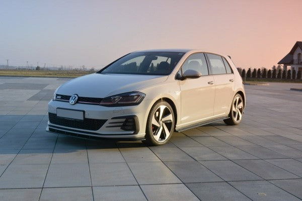 Maxton Side Skirts Diffusers VW Golf VIi Gti Preface/Facelift (Wide) - Gloss Black