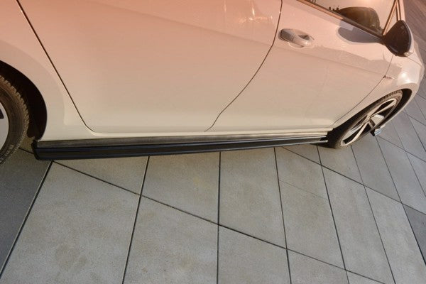 Maxton Side Skirts Diffusers VW Golf VIi Gti Preface/Facelift (Wide) - Gloss Black