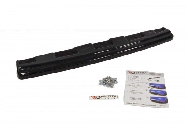 Maxton Central Rear Splitter Mitsubishi Lancer Evo X (Without Vertical Bars) - Gloss Black