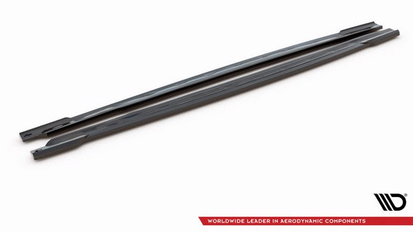 Maxton Side Skirts Diffusers Audi RS5 Sportback F5 Facelift - Gloss Black