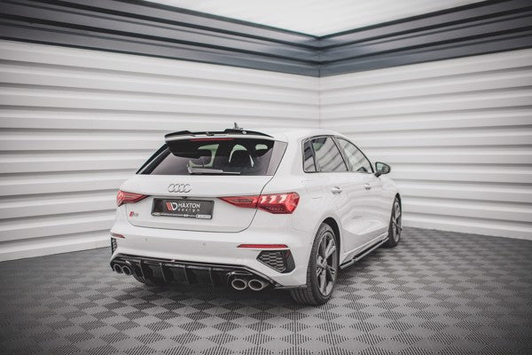 Maxton Rear Side Splitters V.2 Audi S3 Sportback 8Y - Gloss Black