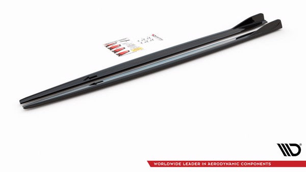 Maxton Side Skirts Diffusers V.2 BMW 2 Gran Coupe M-Pack / M235I F44 - Gloss Black
