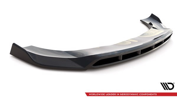 Maxton Front Splitter V.2 Porsche Macan Mk1 Facelift - Gloss Black
