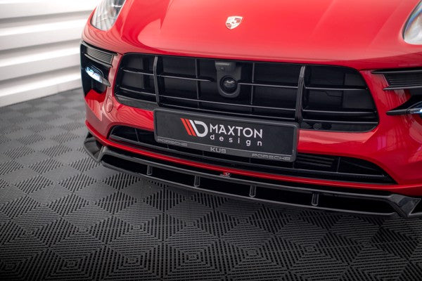 Maxton Front Splitter V.2 Porsche Macan Mk1 Facelift - Gloss Black
