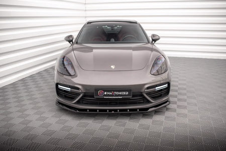 Maxton Front Splitter V.1 Porsche Panamera E-Hybrid 971 - Gloss Black