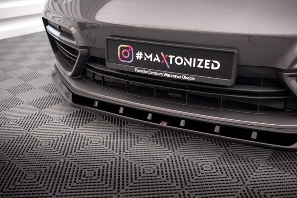 Maxton Front Splitter V.1 Porsche Panamera E-Hybrid 971 - Gloss Black