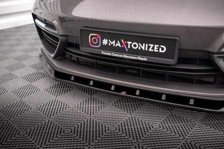Maxton Front Splitter V.1 Porsche Panamera E-Hybrid 971 - Gloss Black