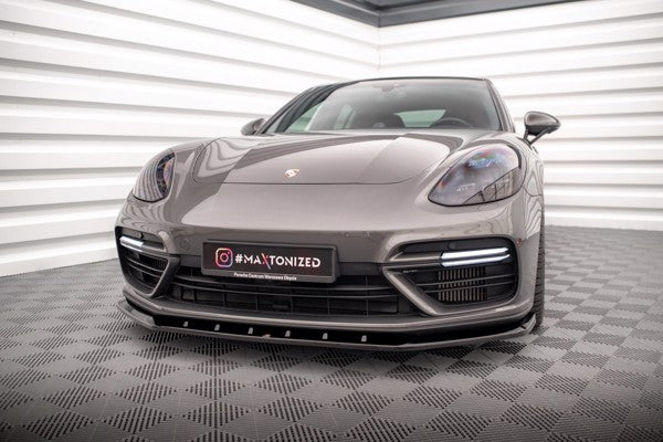 Maxton Front Splitter V.1 Porsche Panamera E-Hybrid 971 - Gloss Black