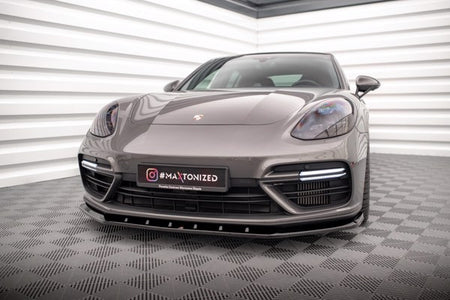 Maxton Front Splitter V.1 Porsche Panamera E-Hybrid 971 - Gloss Black