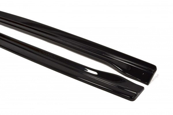 Maxton Side Skirts Diffusers VW Passat Cc R36 Rline (Preface) - Gloss Black