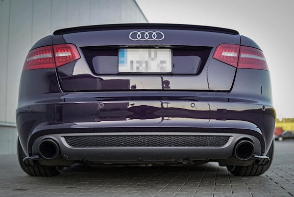 Maxton Rear Side Splitters Audi A6 S-Line C6 / C6 Fl Sedan / Avant - Gloss Black