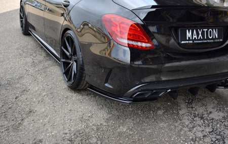 Maxton Rear Side Splitters Mercedes- Benz C43 Amg W205 - Gloss Black