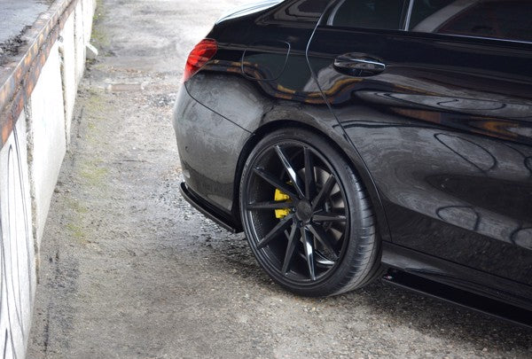 Maxton Rear Side Splitters Mercedes- Benz C43 Amg W205 - Gloss Black