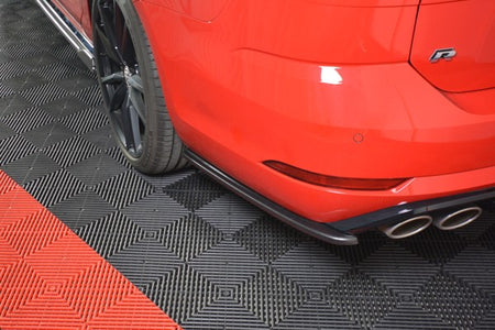 Maxton Rear Side Splitters V.1 VW Golf 7 R Variant Facelift  - Gloss Black