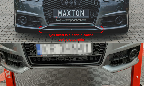Maxton Front Splitter Audi S6 / A6 S-Line C7 Fl 