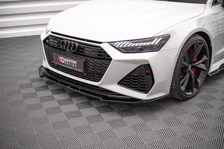 Maxton Front Splitter V.1 Audi RS6 C8 / RS7 C8 - Gloss Black