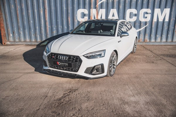 Maxton Front Splitter V.1 Audi S5 / A5 S-Line F5 Facelift - Gloss Black