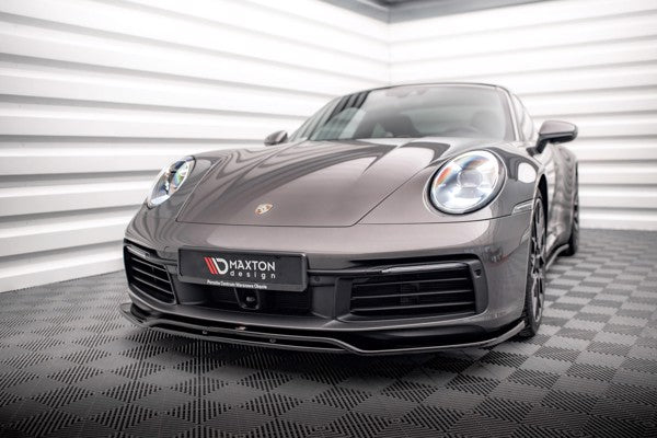 Maxton Front Splitter Porsche 911 Carrera 4S 992 - Gloss Black
