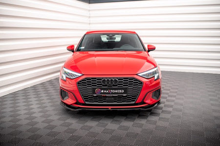 Maxton Front Splitter V.2 Audi A3 8Y - Gloss Black