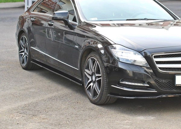 Maxton Side Skirts Diffusers Mercedes Cls C218 - Gloss Black