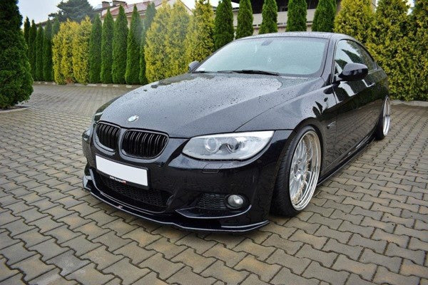 Maxton Front Splitter V.2 For BMW 3 E92 M-Pack Facelift - Gloss Black