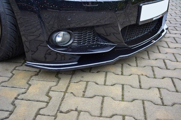Maxton Front Splitter V.2 For BMW 3 E92 M-Pack Facelift - Gloss Black