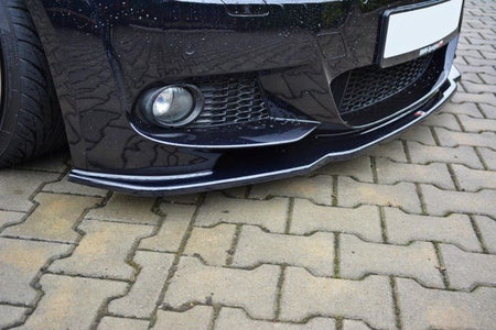 Maxton Front Splitter V.2 For BMW 3 E92 M-Pack Facelift - Gloss Black