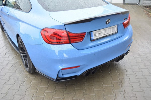Maxton Rear Side Splitters BMW M4 F82 - Gloss Black