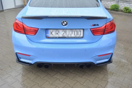 Maxton Rear Side Splitters BMW M4 F82 - Gloss Black