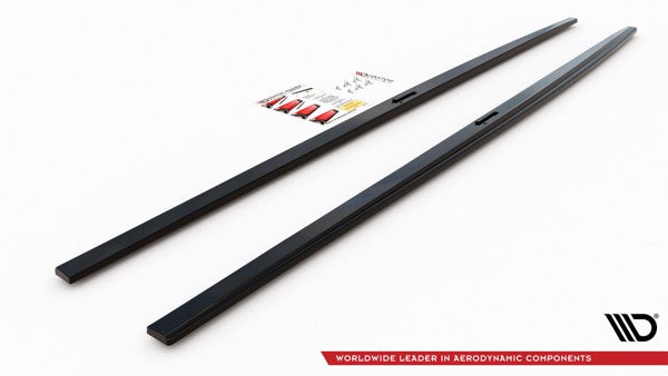 Maxton Side Skirts Diffusers Audi A7 C8 S-Line / S7 C8 - Gloss Black