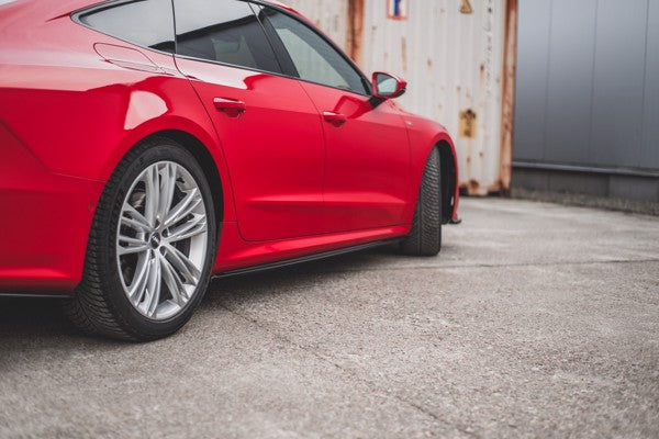 Maxton Side Skirts Diffusers Audi A7 C8 S-Line / S7 C8 - Gloss Black