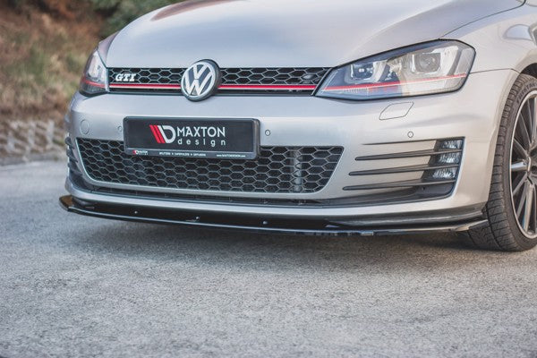 Maxton Front Splitter V.1 VW Golf 7 Gti  - Gloss Black