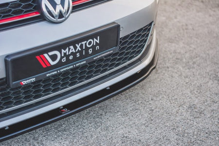 Maxton Front Splitter V.1 VW Golf 7 Gti  - Gloss Black
