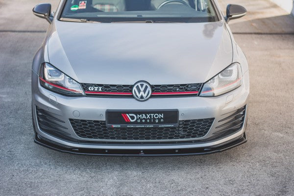 Maxton Front Splitter V.1 VW Golf 7 Gti  - Gloss Black
