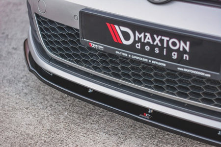 Maxton Front Splitter V.1 VW Golf 7 Gti  - Gloss Black