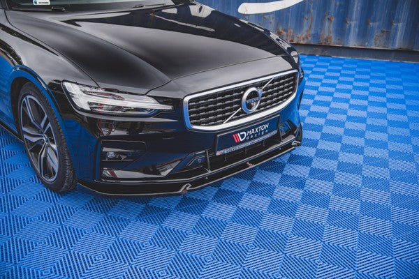 Maxton Front Splitter V.1 Volvo S60/V60 R-Design Mk3 - Gloss Black