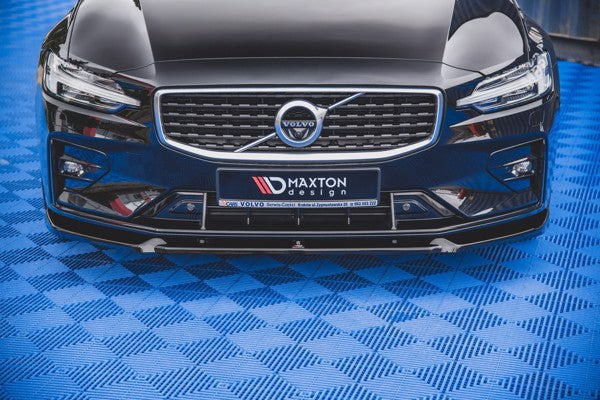 Maxton Front Splitter V.1 Volvo S60/V60 R-Design Mk3 - Gloss Black