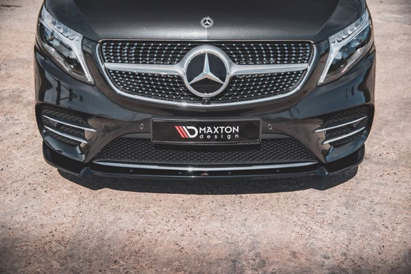 Maxton Front Splitter V.3 Mercedes-Benz V-Class Amg-Line W447 Facelift - Gloss Black