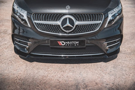 Maxton Front Splitter V.3 Mercedes-Benz V-Class Amg-Line W447 Facelift - Gloss Black