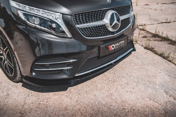 Maxton Front Splitter V.3 Mercedes-Benz V-Class Amg-Line W447 Facelift - Gloss Black