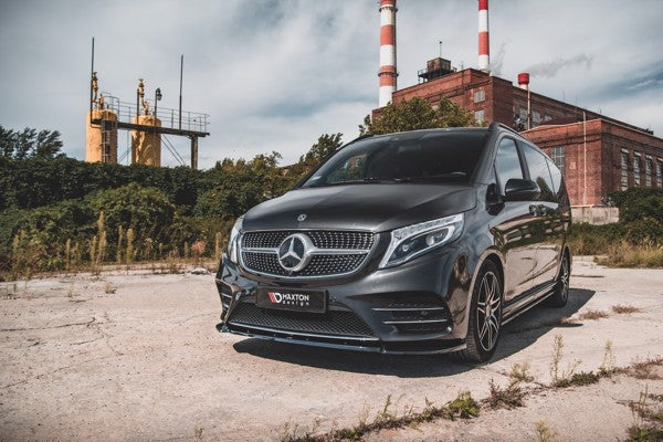 Maxton Front Splitter V.3 Mercedes-Benz V-Class Amg-Line W447 Facelift - Gloss Black